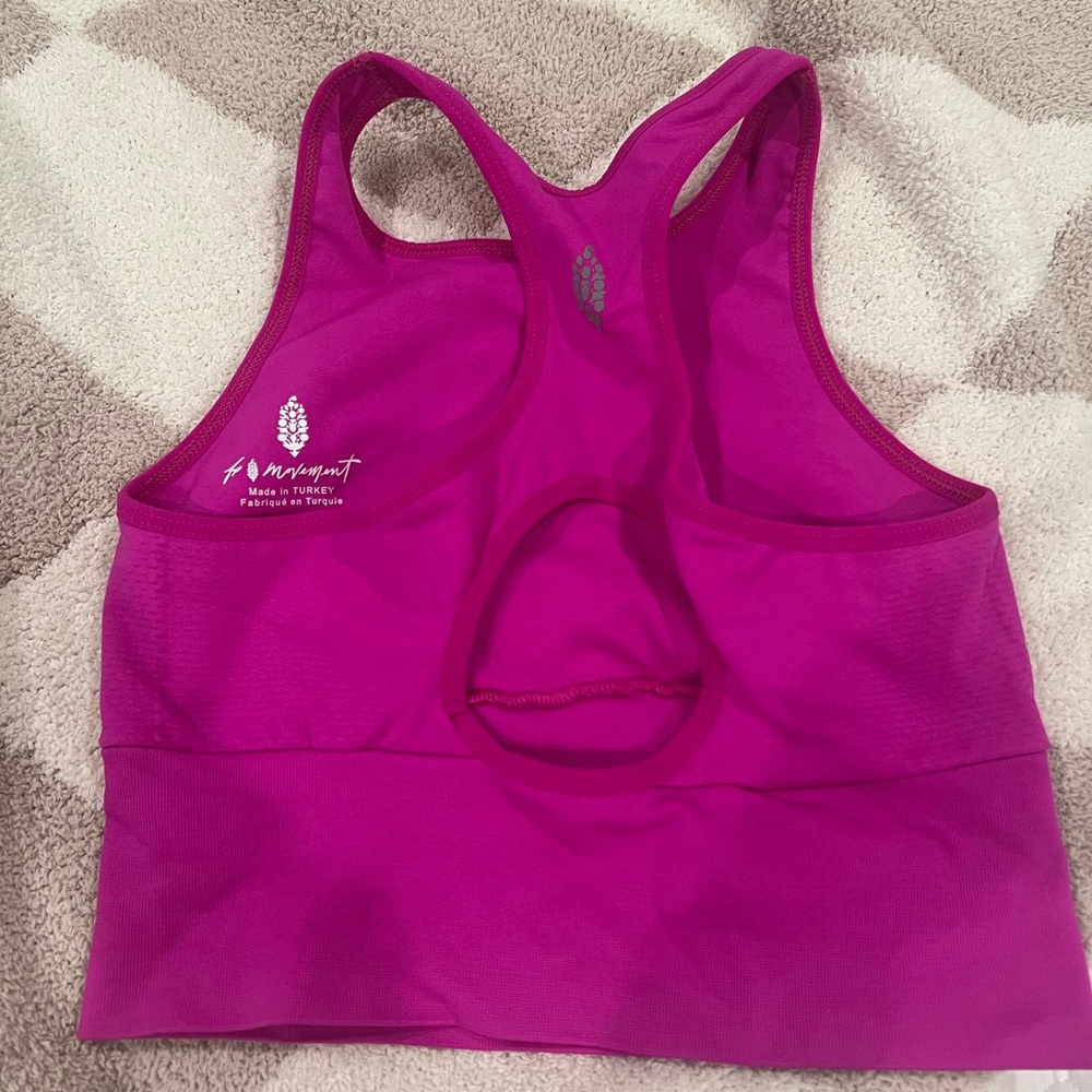 Vibrant Pink Racerback Sports Bra